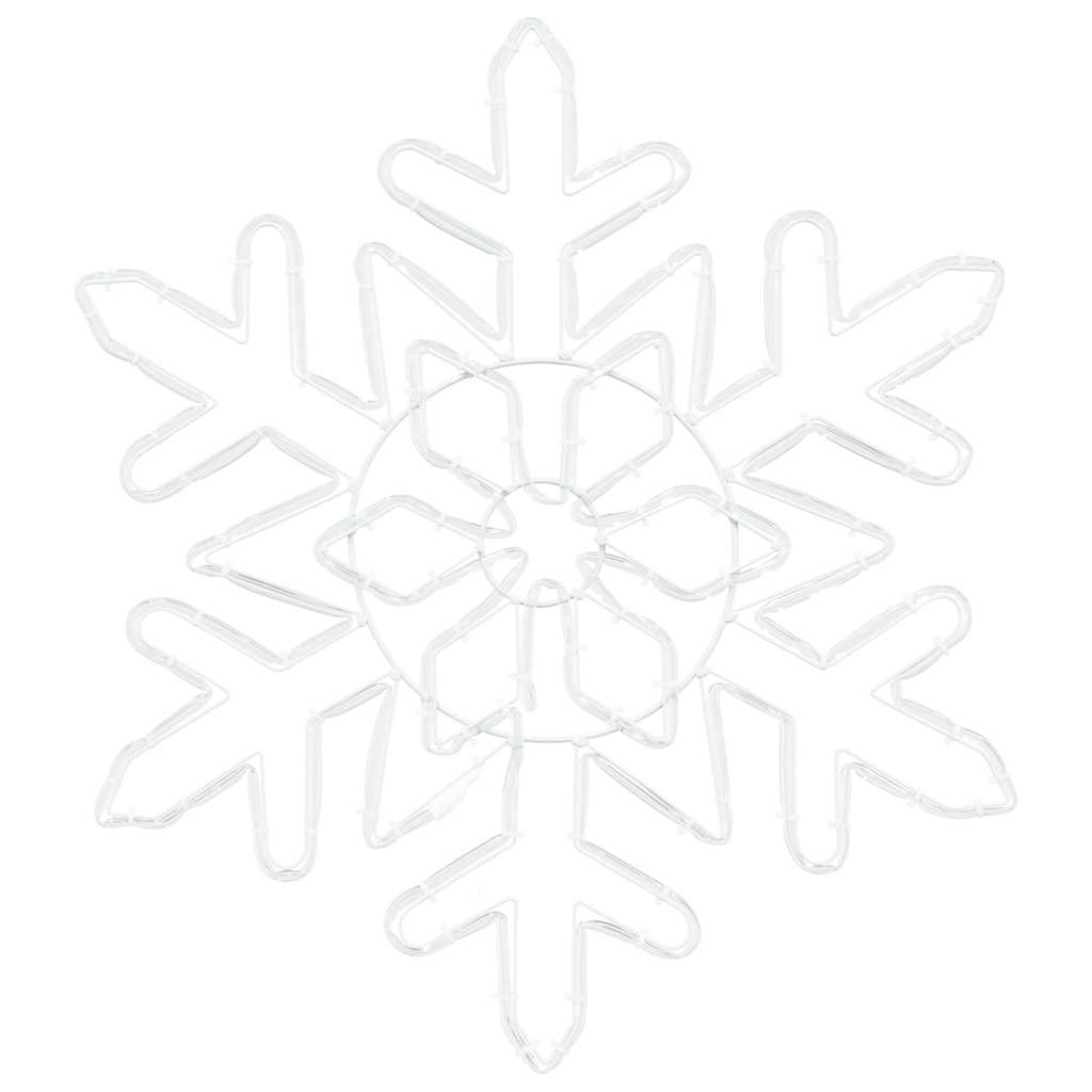 vidaXL Kerst sneeuwvlok met 156 LED Blauw 55,5 x 55,5 x 0,75 cm PVC