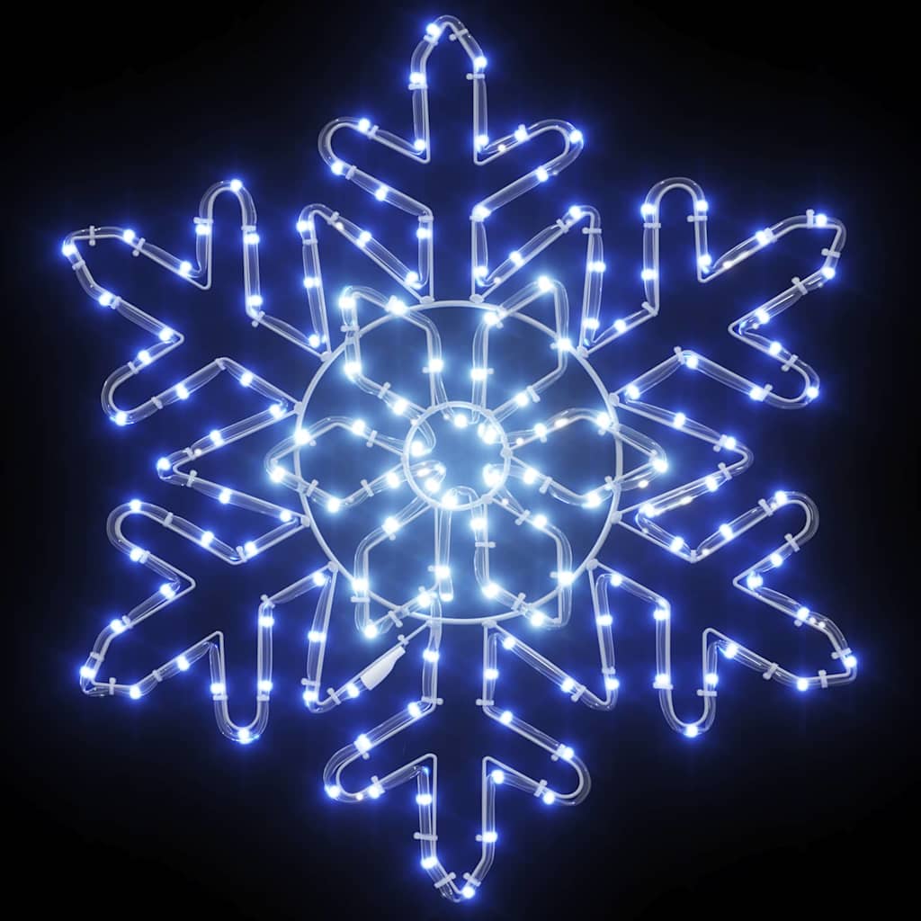 vidaXL Kerst sneeuwvlok met 156 LED Blauw 55,5 x 55,5 x 0,75 cm PVC