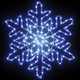 vidaXL Kerst sneeuwvlok met 156 LED Blauw 55,5 x 55,5 x 0,75 cm PVC