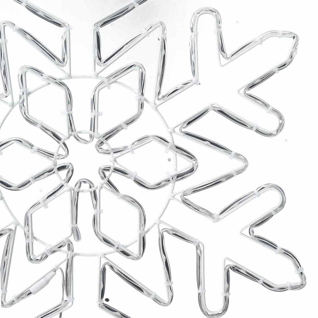 vidaXL Kerst sneeuwvlok met 156 LED Blauw 55,5 x 55,5 x 0,75 cm PVC