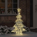 vidaXL Kerstboom met 100 LED Warmwit 120 cm Acryl