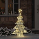 vidaXL Kerstboom met 100 LED Warmwit 120 cm Acryl