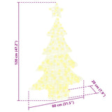 vidaXL Kerstboom met 100 LED Warmwit 120 cm Acryl