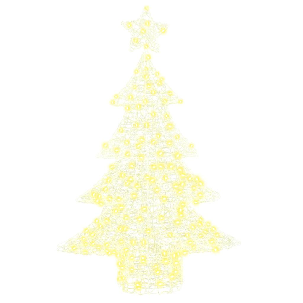 vidaXL Kerstboom met 100 LED Warmwit 120 cm Acryl