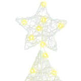 vidaXL Kerstboom met 100 LED Warmwit 120 cm Acryl