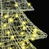 vidaXL Kerstboom met 100 LED Warmwit 120 cm Acryl