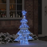 vidaXL Kerstboom met 100 LED Warmwit 120 cm Acryl