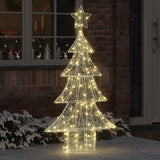 vidaXL Kerstboom met 100 LED Warmwit 120 cm Acryl