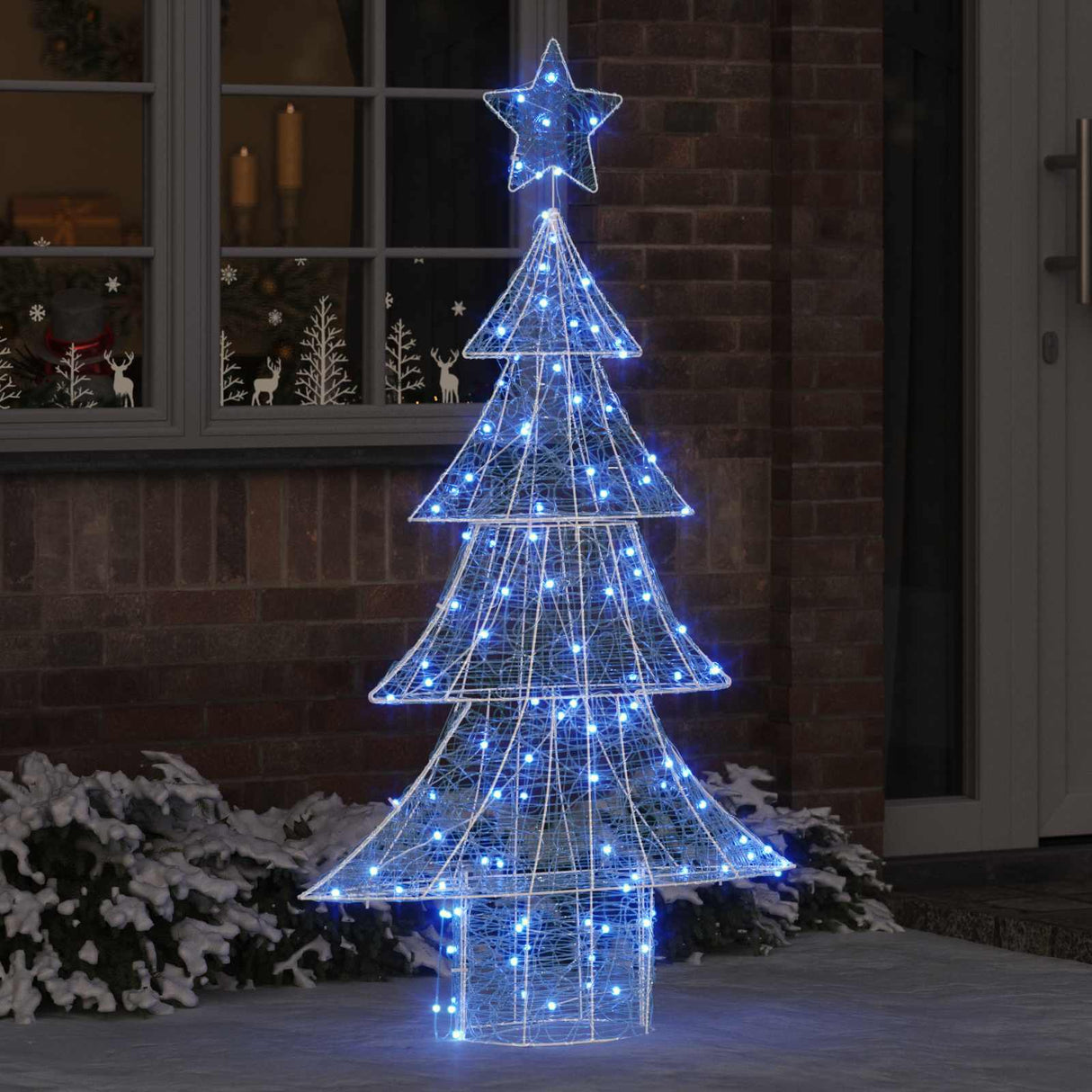 vidaXL Kerstboom met 100 LED Warmwit 120 cm Acryl