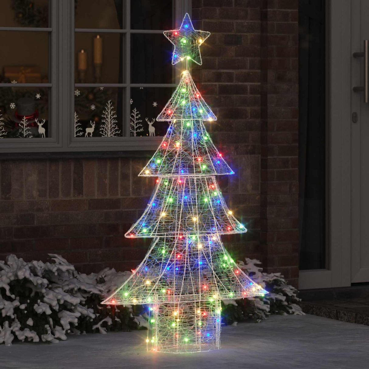 vidaXL Kerstboom met 100 LED Warmwit 120 cm Acryl