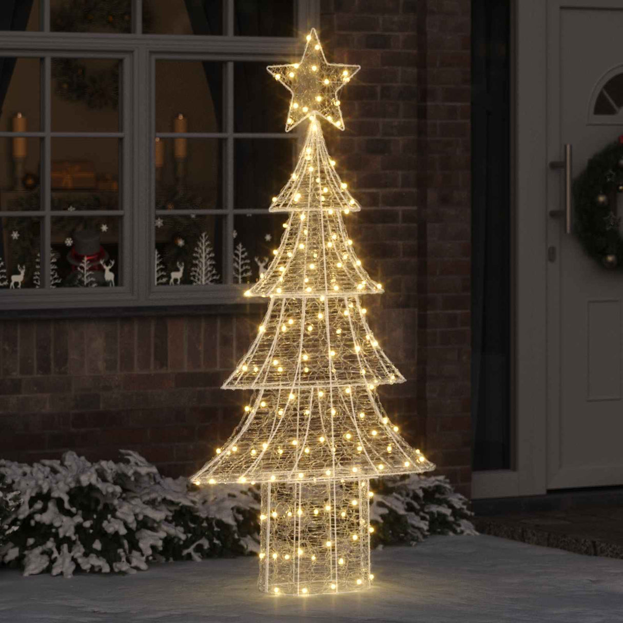 vidaXL Kerstboom met 100 LED Warmwit 120 cm Acryl