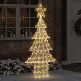 vidaXL Kerstboom met 100 LED Warmwit 120 cm Acryl