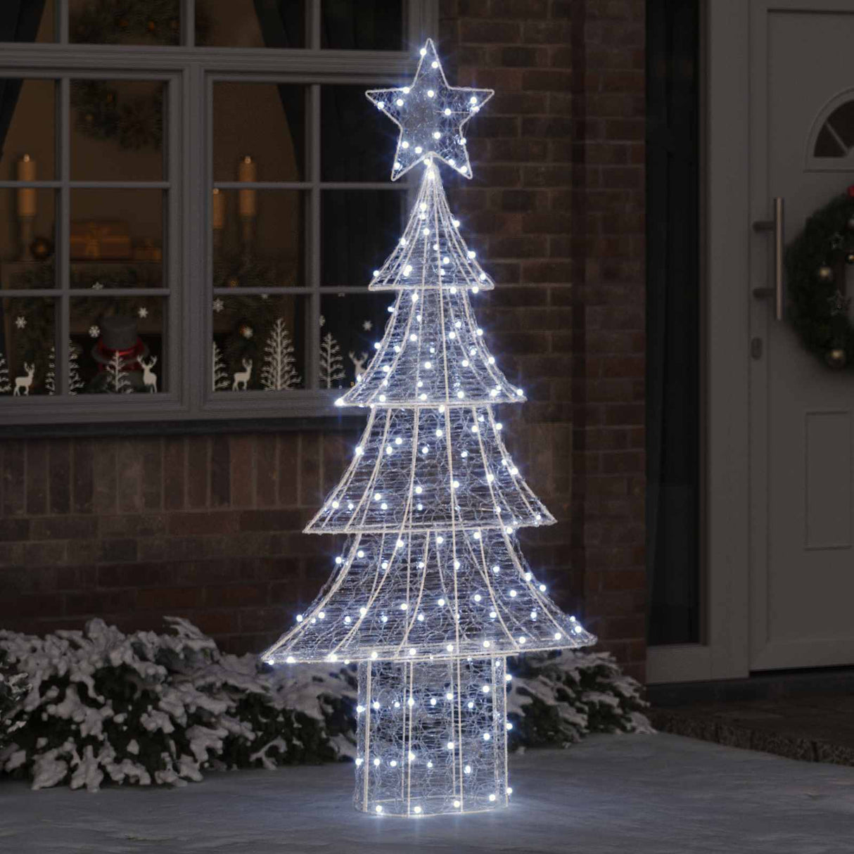 vidaXL Kerstboom met 100 LED Warmwit 120 cm Acryl