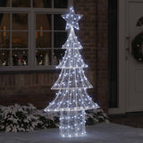 vidaXL Kerstboom met 100 LED Warmwit 120 cm Acryl