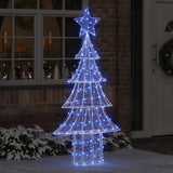 vidaXL Kerstboom met 100 LED Warmwit 120 cm Acryl
