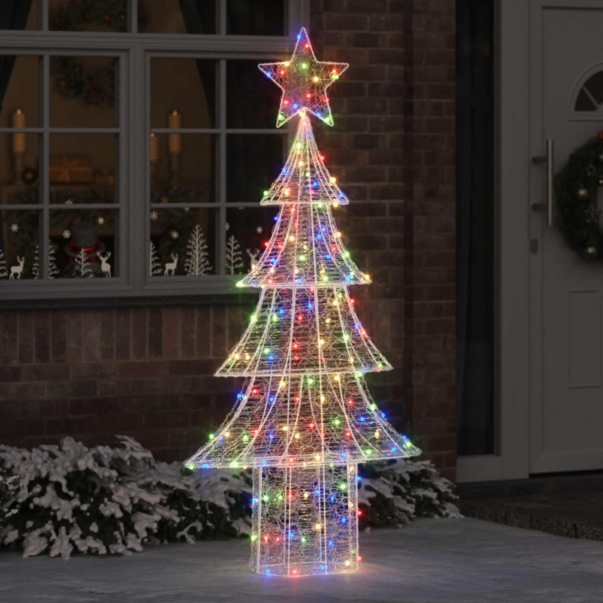 vidaXL Kerstboom met 100 LED Warmwit 120 cm Acryl