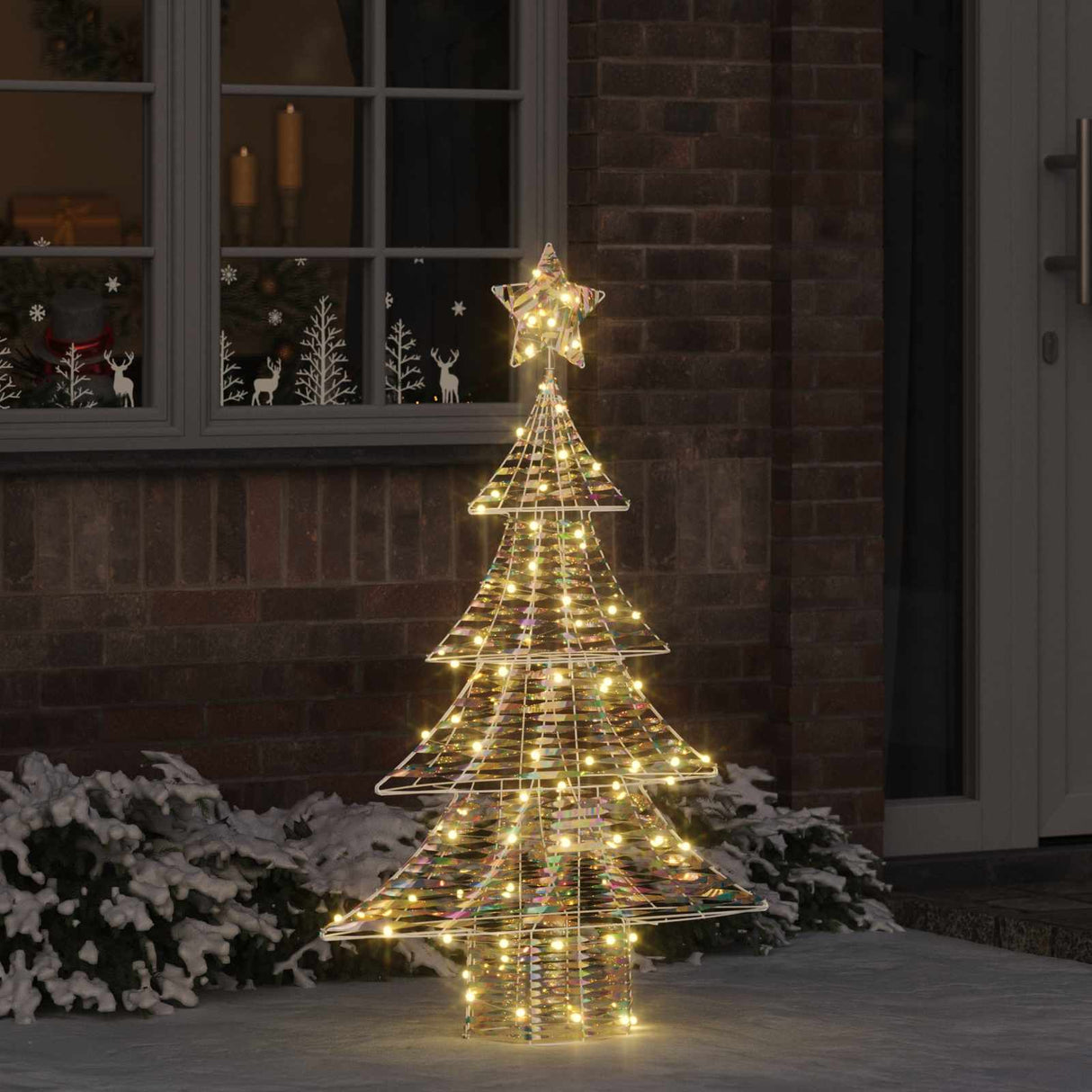 vidaXL Kerstboom met 120 LED Warmwit 120,5 cm PET