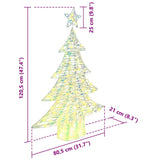 vidaXL Kerstboom met 120 LED Warmwit 120,5 cm PET