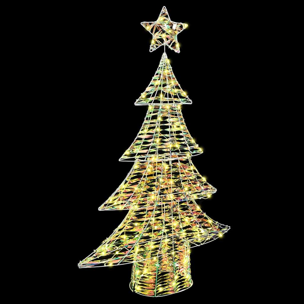 vidaXL Kerstboom met 120 LED Warmwit 120,5 cm PET