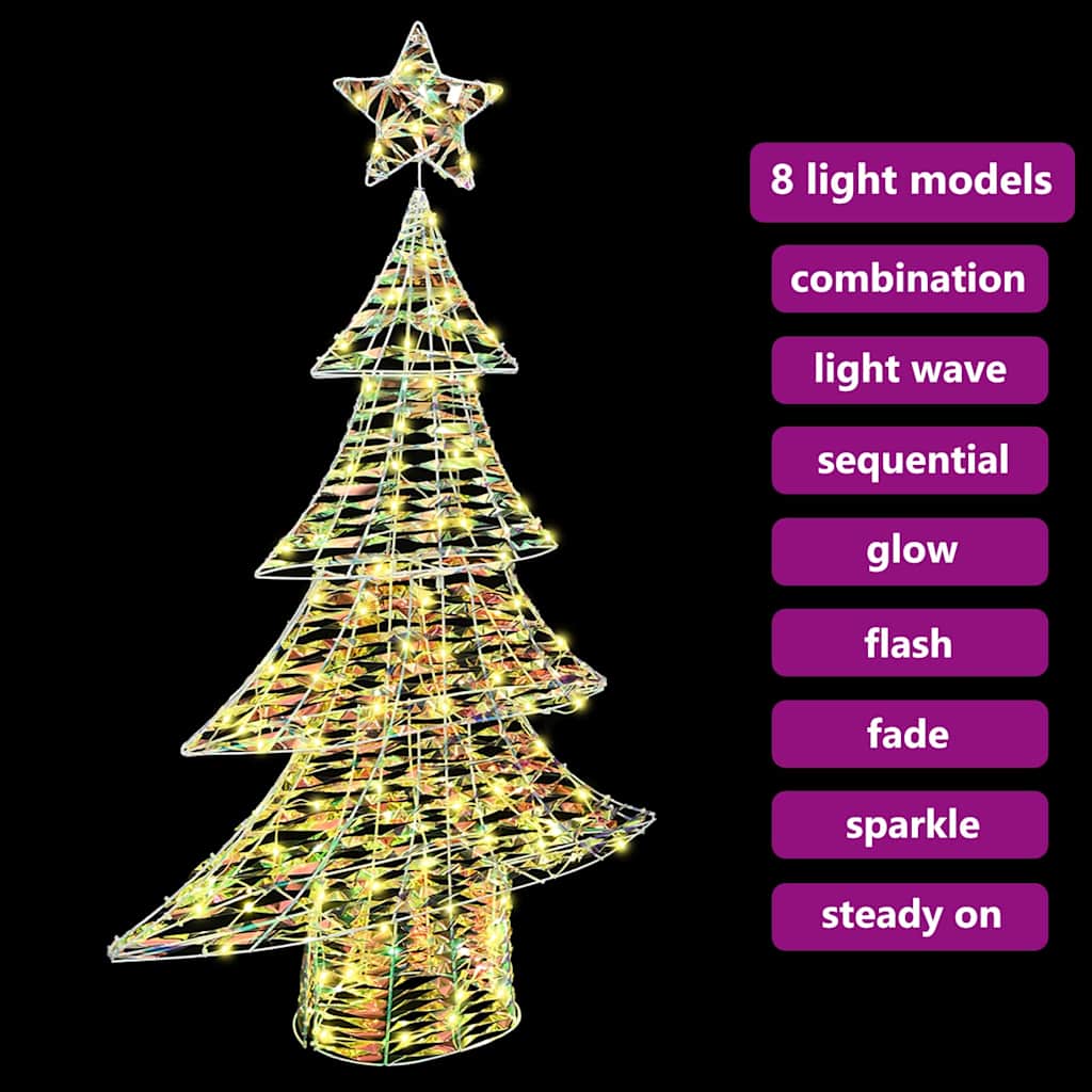 vidaXL Kerstboom met 120 LED Warmwit 120,5 cm PET
