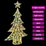 vidaXL Kerstboom met 120 LED Warmwit 120,5 cm PET