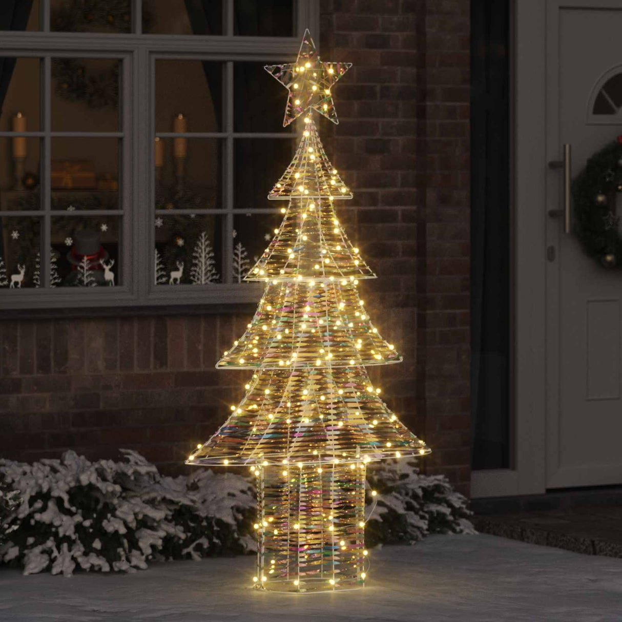 vidaXL Kerstboom met 120 LED Warmwit 120,5 cm PET