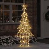 vidaXL Kerstboom met 120 LED Warmwit 120,5 cm PET