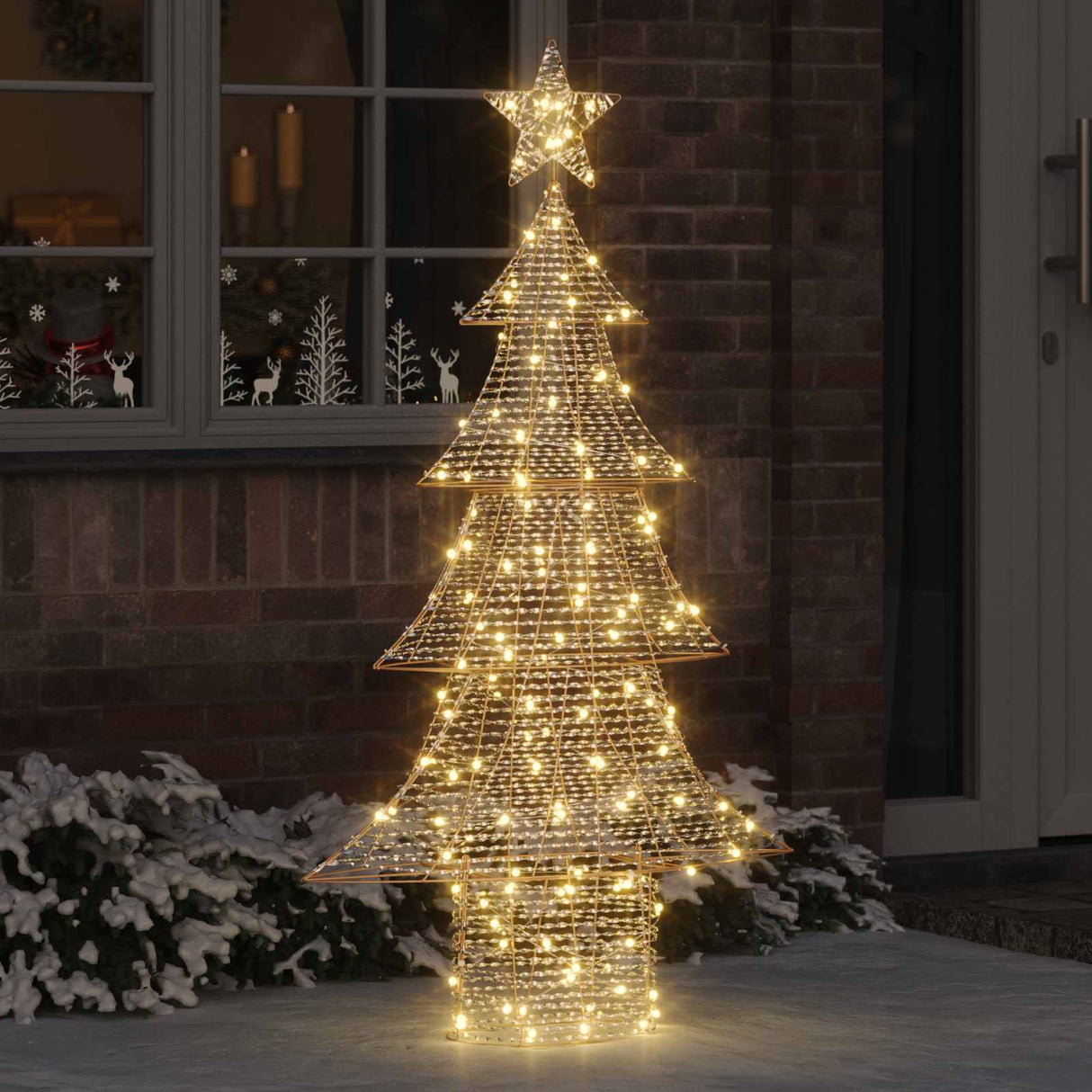 vidaXL Kerstboom met 120 LED Warmwit 120,5 cm PET