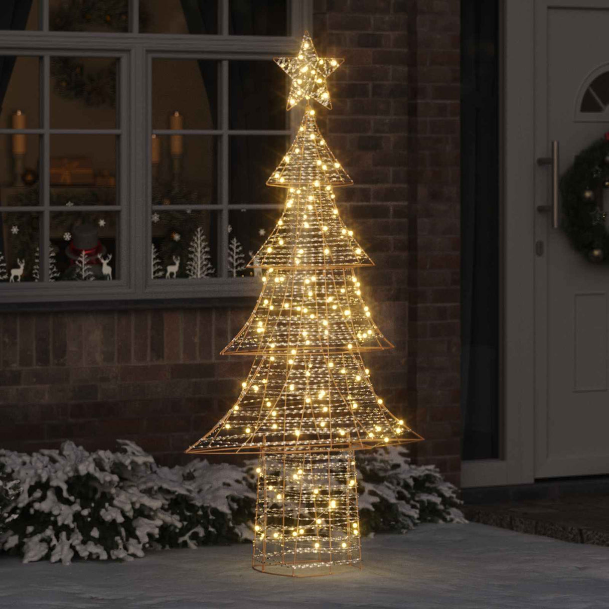 vidaXL Kerstboom met 120 LED Warmwit 120,5 cm PET