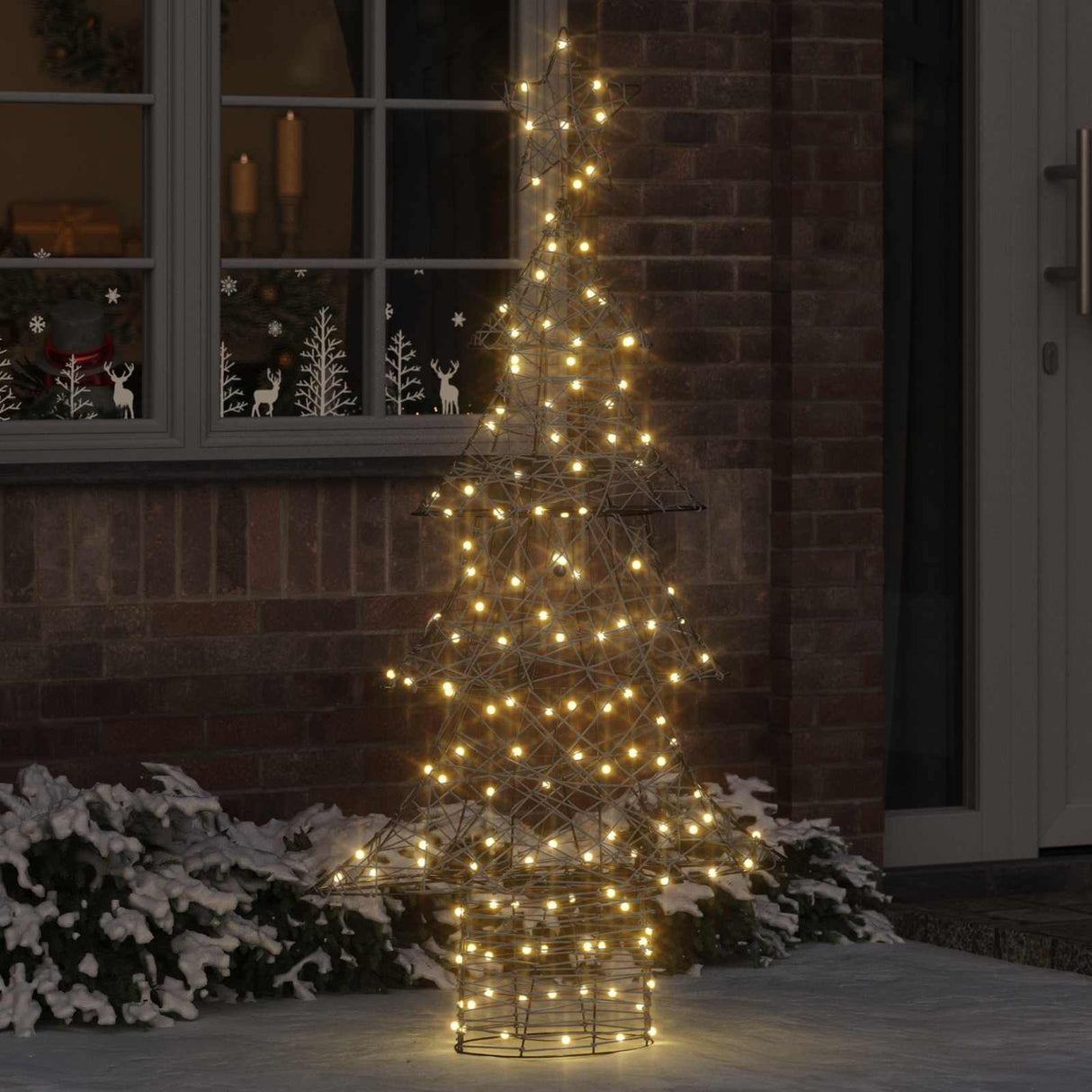 vidaXL Kerstboom met 120 LED Warmwit 120,5 cm PET