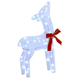 vidaXL Rendierfamilie met 300 LED 3 pcs Koudwit 68 x 26 x 127 cm Stof