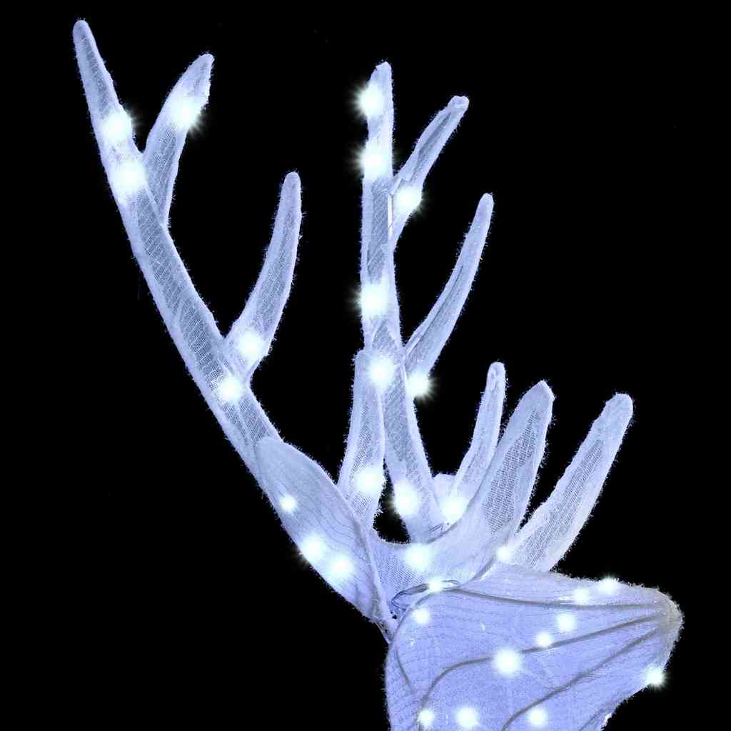 vidaXL Rendierfamilie met 300 LED 3 pcs Koudwit 68 x 26 x 127 cm Stof