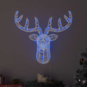 vidaXL Reindeer Decoration with 140 LED Blue 68 x 36.5 x 62.5 cm Acrylic