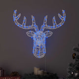 vidaXL Reindeer Decoration with 140 LED Blue 68 x 36.5 x 62.5 cm Acrylic