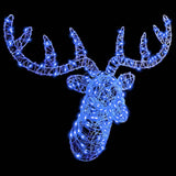vidaXL Reindeer Decoration with 140 LED Blue 68 x 36.5 x 62.5 cm Acrylic