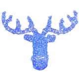 vidaXL Reindeer Decoration with 140 LED Blue 68 x 36.5 x 62.5 cm Acrylic