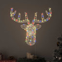 vidaXL Reindeer Decoration with 140 LED Blue 68 x 36.5 x 62.5 cm Acrylic