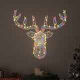 vidaXL Reindeer Decoration with 140 LED Blue 68 x 36.5 x 62.5 cm Acrylic