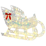 vidaXL Rendier Trek Slede met 200 LED Warmwit 70 x 26 x 129 cm PET