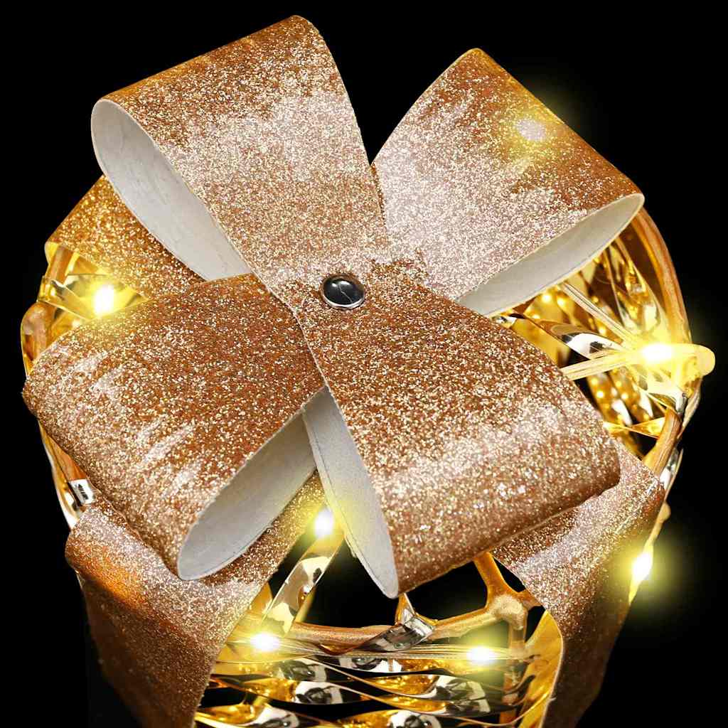 vidaXL Cadeau Box Decoratie 3 pcs Warmwit 20 x 20 x 20 cm PET
