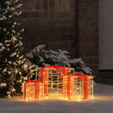 vidaXL met 60 LED 3 pcs Warmwit 20 x 20 x 20 cm Acryl