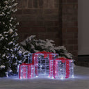 vidaXL met 60 LED 3 pcs Warmwit 20 x 20 x 20 cm Acryl