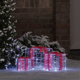 vidaXL met 60 LED 3 pcs Warmwit 20 x 20 x 20 cm Acryl