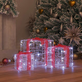 vidaXL met 60 LED 3 pcs Warmwit 20 x 20 x 20 cm Acryl