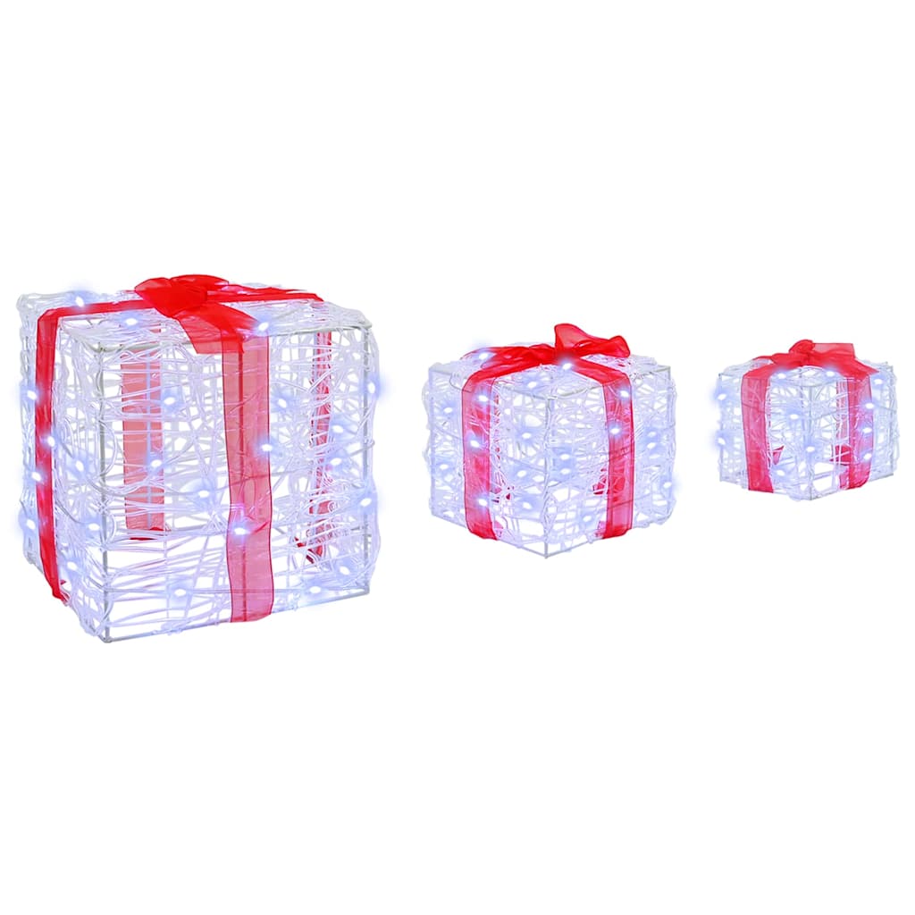 vidaXL met 60 LED 3 pcs Warmwit 20 x 20 x 20 cm Acryl