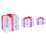 vidaXL met 60 LED 3 pcs Warmwit 20 x 20 x 20 cm Acryl