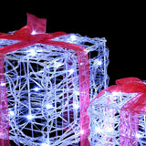 vidaXL met 60 LED 3 pcs Warmwit 20 x 20 x 20 cm Acryl