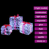 vidaXL met 60 LED 3 pcs Warmwit 20 x 20 x 20 cm Acryl