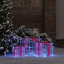 vidaXL met 60 LED 3 pcs Warmwit 20 x 20 x 20 cm Acryl