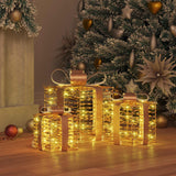 vidaXL Kerstcadeaubox 3 st 150 LED's PET